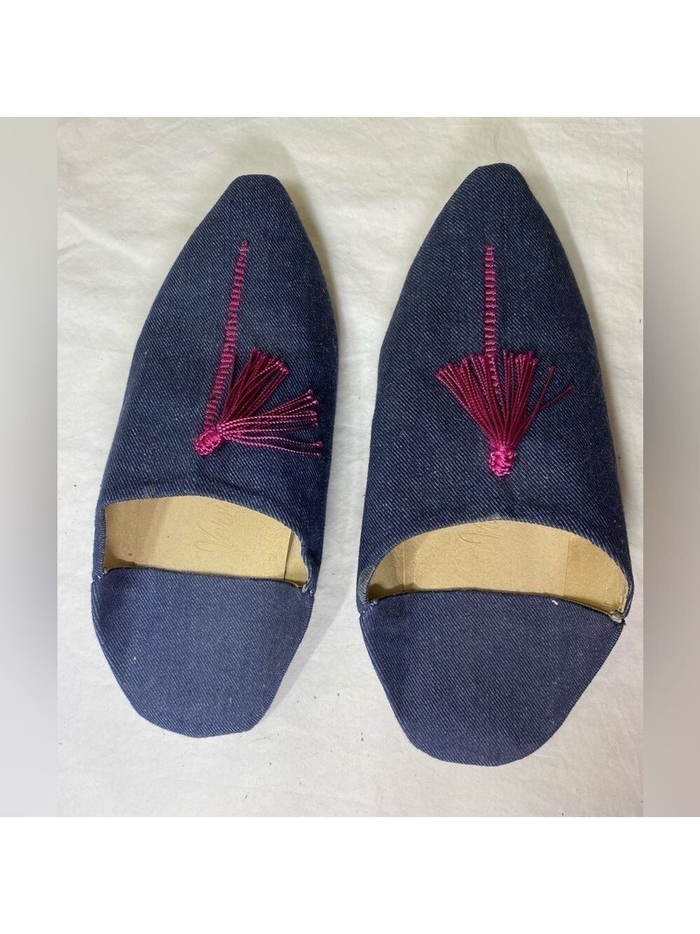 Verve Culture Denim Moroccan Style Slides
